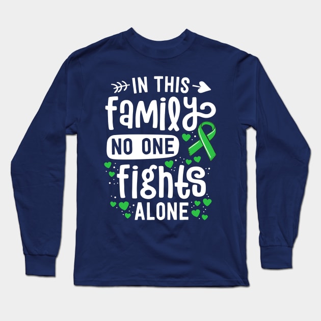 In This Family No One Fights Alone Mental Health Awareness Long Sleeve T-Shirt by 14thFloorApparel